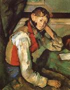 Paul Cezanne Boy in a Red waiscoat oil painting reproduction